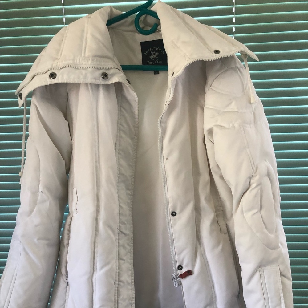 White winter coat! Beverly Hills polo club brand